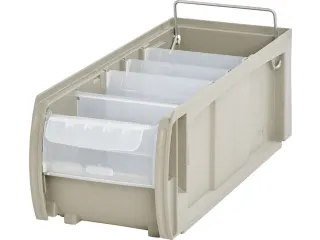 magazijnbak,HxBxD 140x156x400mm,5,7l,Sunflower Compound (SFC),grijs - 2