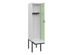 locker met bank,HxBxD 1950x400x815mm,1vak,vak B 400mm,draaigrendel