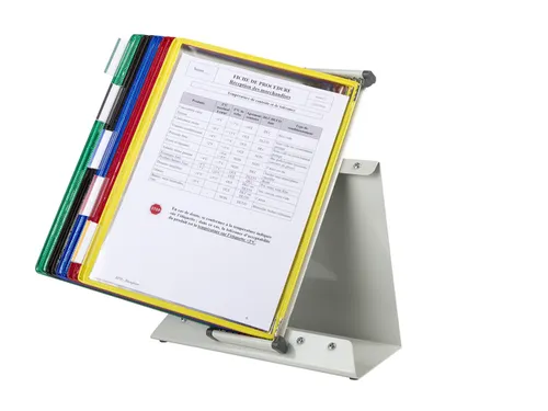 Zichtpanelensysteem Tarifold Bureauset A4 Grijs met 10 tassen Assorti