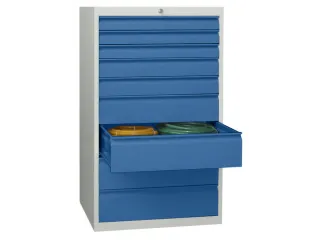 ladekast HxBxD 1200x715x600mm 9laden slot RAL7035 front RAL5012 - 2