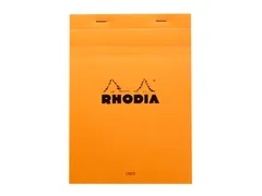 Schrijfblok Rhodia A5 lijn 80 vel 80gr met kantlijn oranje