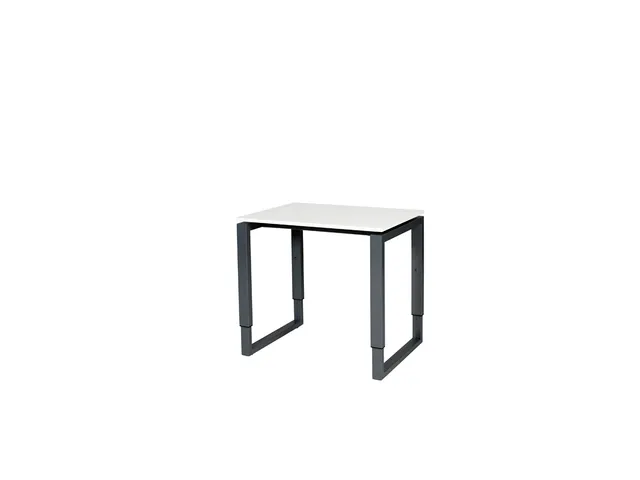 Domino Plus Bureau Hoogte Verstelbaar 800x600mm Grijs Zwart O-Poot