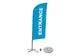 Drapeau de plage Alu Wind Set complet Impression "ENTRANCE" Bleu