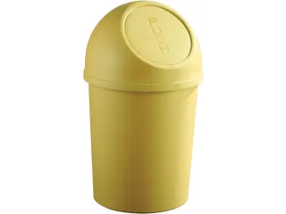 afvalbak,13l,HxØ 490x253mm,romp PP geel,deksel PP geel - 1