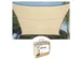 Waterdoorlatend Zonnezeil Vierkant 3.6x3.6m Champagne