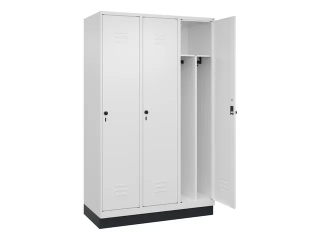 locker voor scheiding van kleding,HxBxD 1950x1200x500mm,3vak