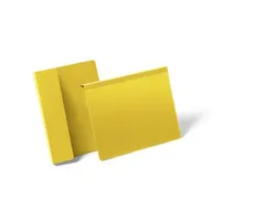 Hoes met gevouwen ophangsysteem A4 liggend formaat Geel