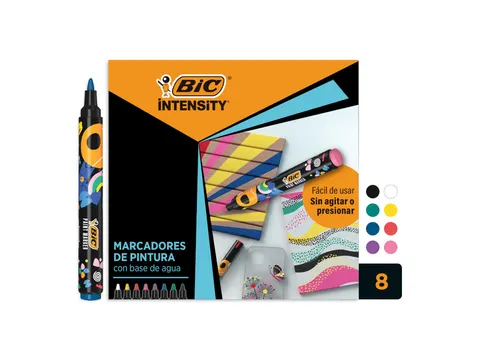 Paintmarker Bic Intensity assorti 8 stuks