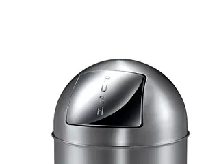 Afvalbak Pushcan 40 liter Mat Chroom - 8