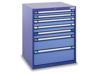 ladekast HxBxD 800x805x695mm 7laden slot RAL7035 front RAL7035 - 1