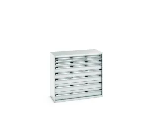 ladekast 1200x1300x650mm 8laden zware lasten RAL7035 front RAL7035 - 7