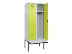 locker met bank,HxBxD 2120x800x815mm,2vak,vak B 400mm,cilinderslot