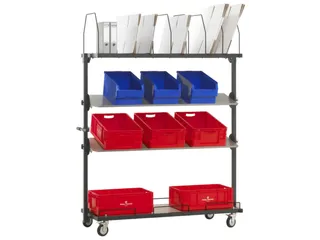 Logi-car Basiswagen Paktafelsysteem 2000 200x1600x600mm 4 Zwenkwielen - 3