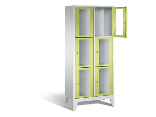 lockerkast 1850x810x500mm 2x3 vakken Cilinderslot Poten, RDS1108060