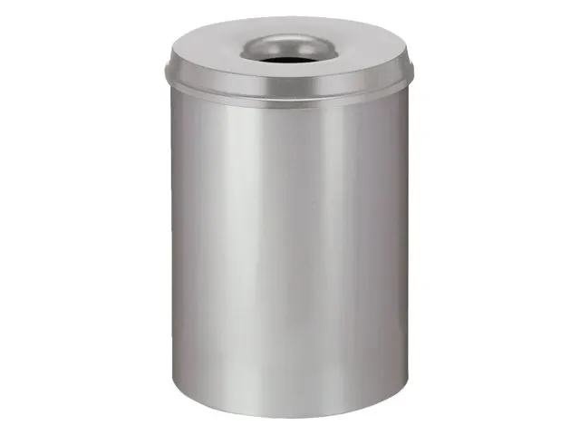 Papierbak met vlamdover Vepabins 50 liter 33.5cm x 63cm Lichtgrijs