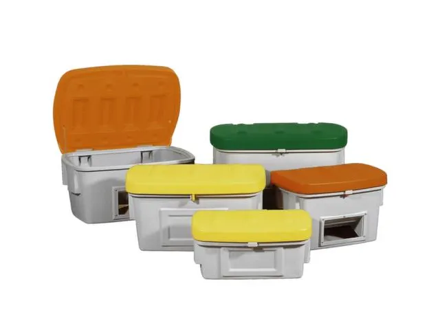 strooigoedbak,100l,HxBxD 460x975x705mm,PE,grijs,deksel oranje