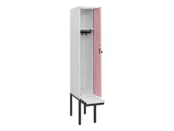 locker met bank,HxBxD 1950x300x815mm,1vak,vak B 300mm,draaigrendel