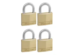 Hangslot MasterLock 140EURQNOP 4 gelijksluitend messing 40mm