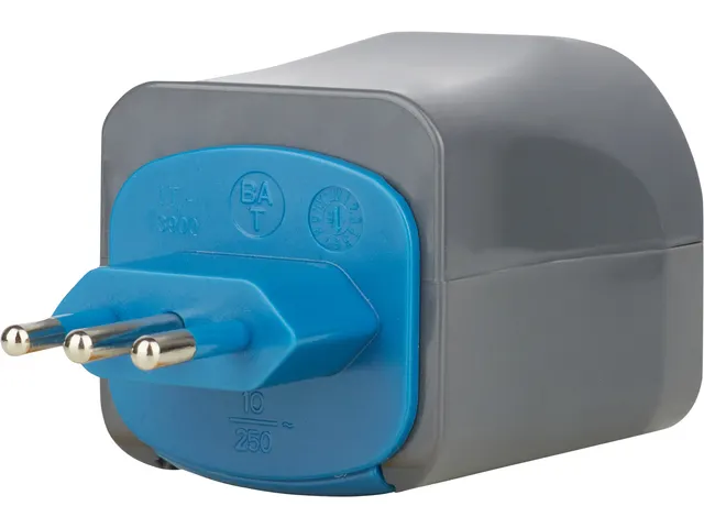 Reisstekker Brennenstuhl adapter wereld 150 landen met aarding zwart