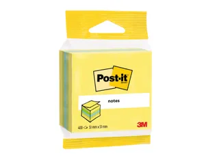 Memoblok 3M Post-it 2012L 51x51mm kubus ass kleur 400 vel - 2