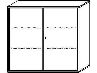 kantoorkast HxBxD 1150x1200x430mm romp beuken decor front onyxgrijs - 1