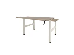 Dextro Slinger Duo zit/sta Bureau 140cm frame Wit blad Robson Eik