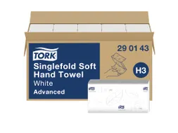 Tork 290143 Handdoek Advanced H3 Singlefold 2-laags Wit 15x250 stuks