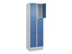 lockerkast,HxBxD 1950x600x500mm,2x3vakken,vak B 300mm,cil.-slot,sokkel