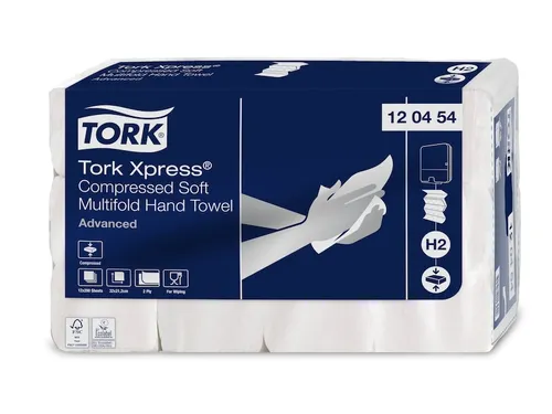 Tork 120454 H2 Xpress Compressed Handdoek Advanced Soft 2400 stuks