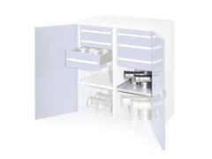 Stalen bodem,v. verticale kast,BxD 500x600mm,draagverm. 80kg