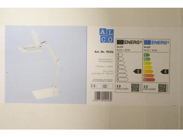 Bureaulamp met loep Alco LED wit 12,4 watt 62 LEDS