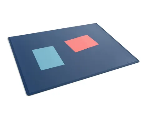 Schrijfonderlegger 650x500 mm met transparante cover PP Donkerblauw