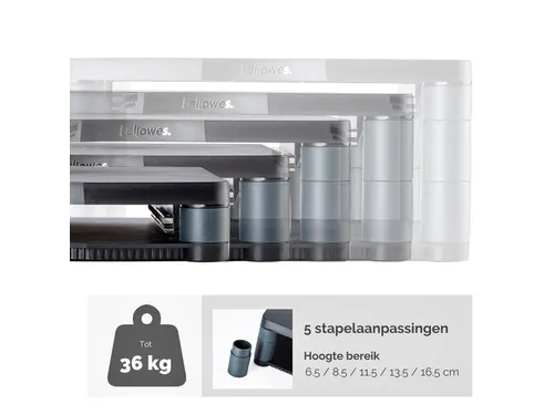 Monitorstandaard Fellowes Premium grafiet