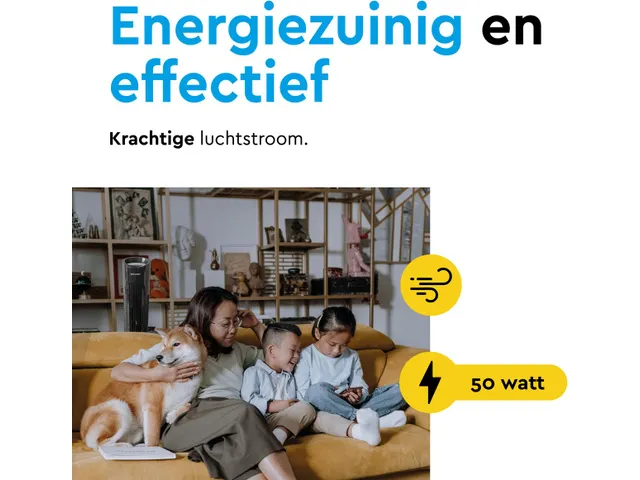 Torenventilator F500 zwart 79cm Stille Ventilator