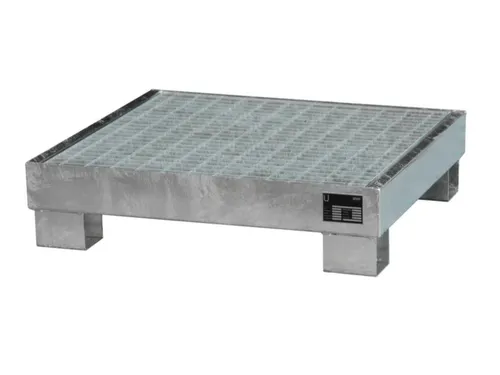 Opvangbak Staalplaat Hxbxd 220x900x800mm 65l Met Rooster Verzinkt