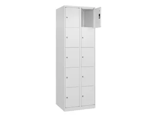 lockerkast,HxBxD 1850x600x500mm,2x5vakken,vak B 300mm,cil.-slot - 1