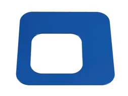 Oplegdeksel,V. Afvalbak 1X100L,Vierkant,1Opening,Staal,Blauw