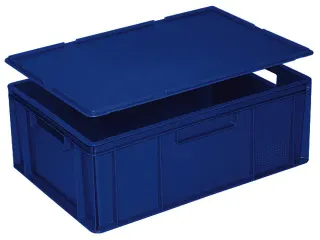 OUTLET Deksel Voor Euronorm Stapelkrat Lxb 600X400Mm Blauw - 1