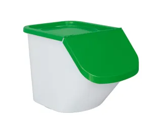 ingrediëntendispenser HxBxD 450x430x610mm 40l PP bak/deksel wit/groen - 1