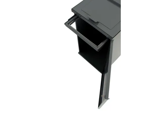 Modulaire Afvalbak met Deur en Zakhouder 85 liter Donkergrijs