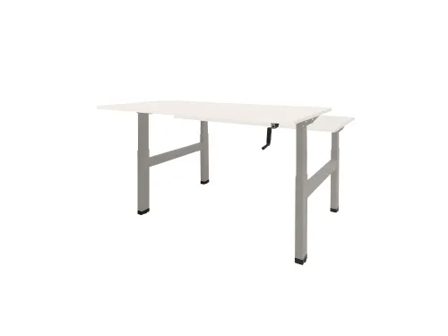 Dextro Slinger Duo zit/sta Bureau 140cm frame Alu blad Wit
