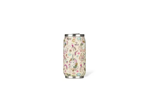 Thermosbeker Les Artistes Paris blik 280ml Unicorn Ivory met Rietje