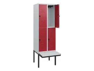 Dubbeldekse dekenkist,HxBxD 1950x600x815mm,2x2vak.,vak B 300mm - 2