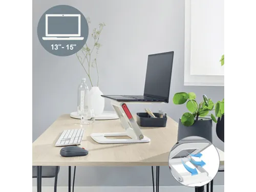 Laptopstandaard Leitz Ergo verstelbare multihoek wit