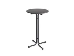 statafel,HxØ 1090x700mm,rond,4voeten antraciet,blad MDF antraciet