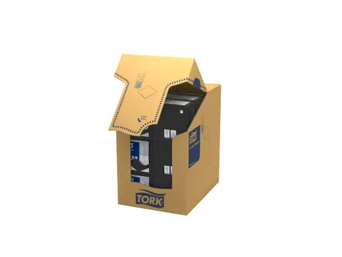 Servetten Tork 477829 Cocktail 2-laags 24x24cm zwart 1/4 vouw 200st.