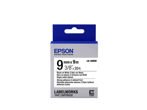 Strong Adhesive Tape - LK-3WBW Strng adh Blk/Wht 9/9