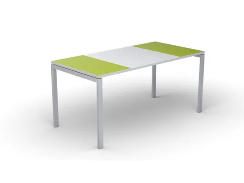 Bureau Hxbxd 750x1600x800mm Groen/wit 4-Poots Onderstel Wit