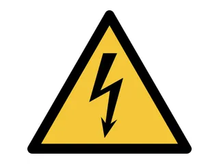 Pictogram bordje Djois Waarschuwing: elektrische spanning 200x176mm ge - 1