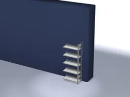 Inhaakstelling Aanbouwveld Hxbxd 1750x760x335mm 5Legborden Verzinkt